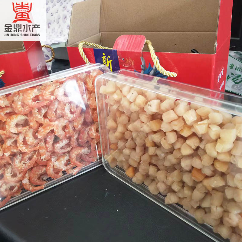 罐裝瑤柱干貝大蝦干海鮮 盒裝手扒蝦罐裝海米特產(chǎn)干貨